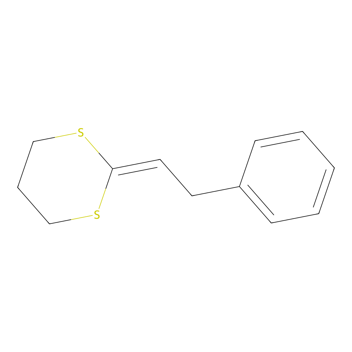 2-(2-Phenylethylidene)-1,3-dithiane molecular structure, CAS 29833-93-0
