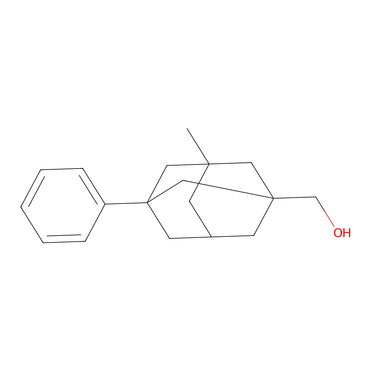 (3-Methyl-5-phenyl-1-adamantyl)methanol molecular structure, CAS 29835-35-6