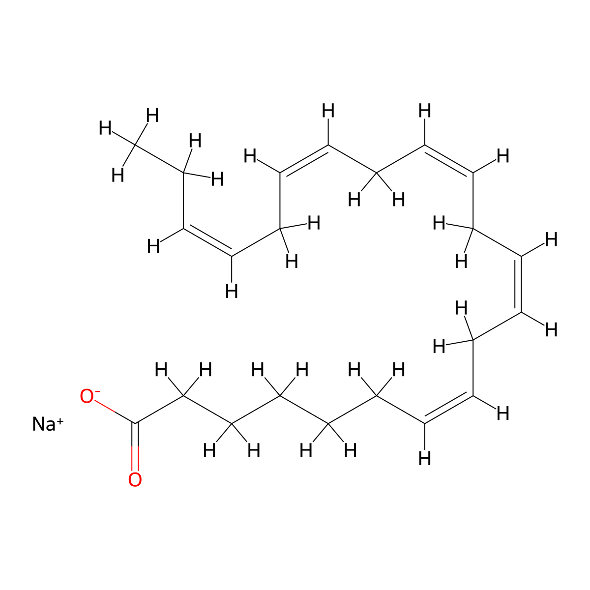Docosapentaenoic Acid (sodium salt) molecular structure, CAS 2983837-44-9
