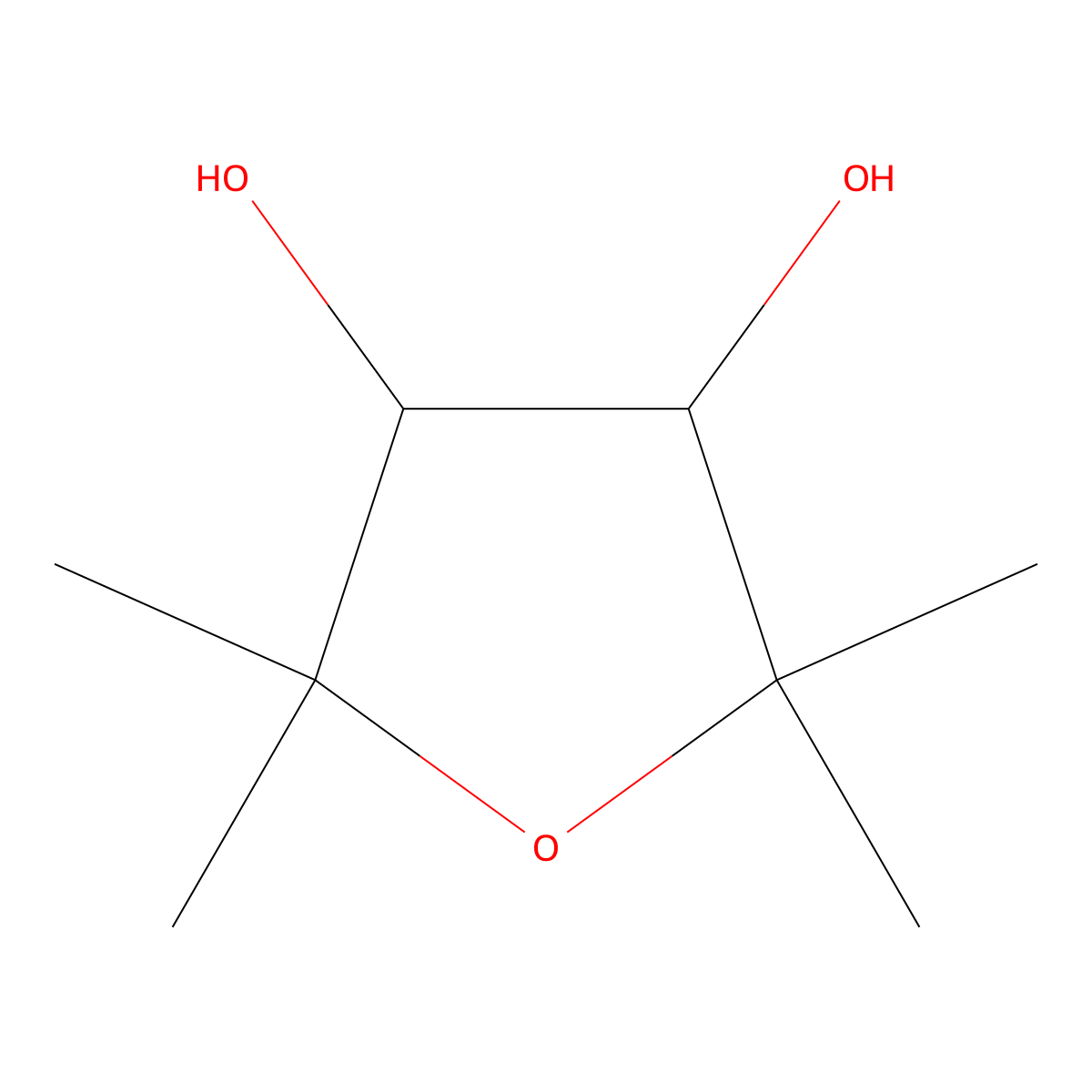 3,4-Furandiol, tetrahydro-2,2,5,5-tetramethyl- molecular structure, CAS 29839-67-6