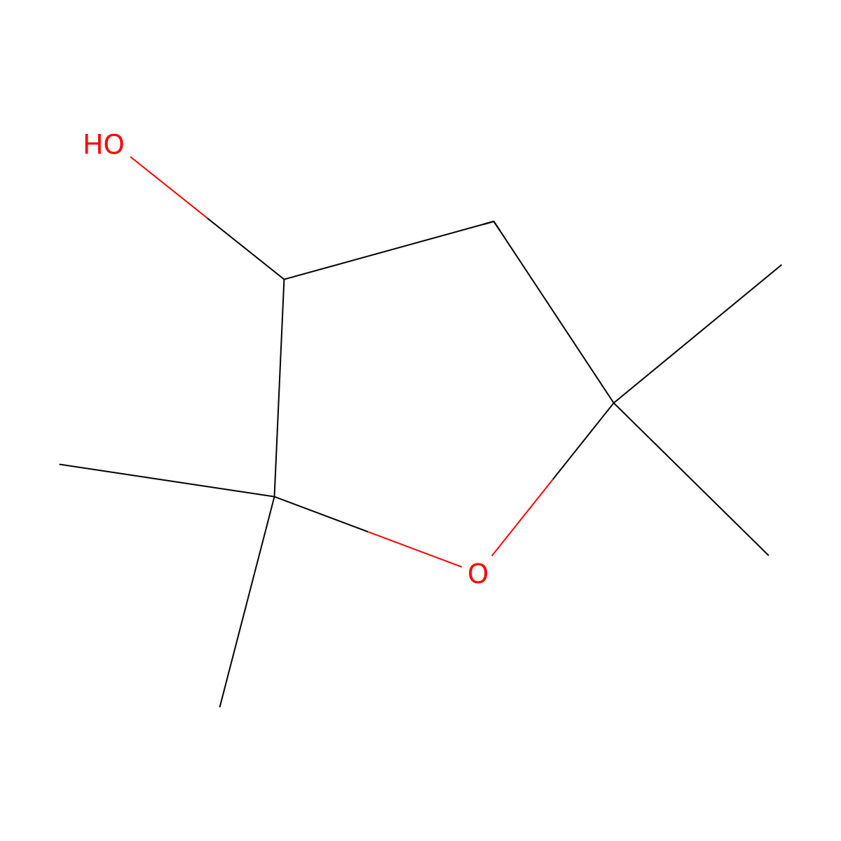2,2,5,5-Tetramethyloxolan-3-ol molecular structure, CAS 29839-74-5