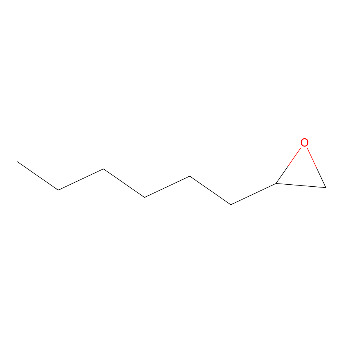 2-Hexyloxirane molecular structure, CAS 2984-50-1