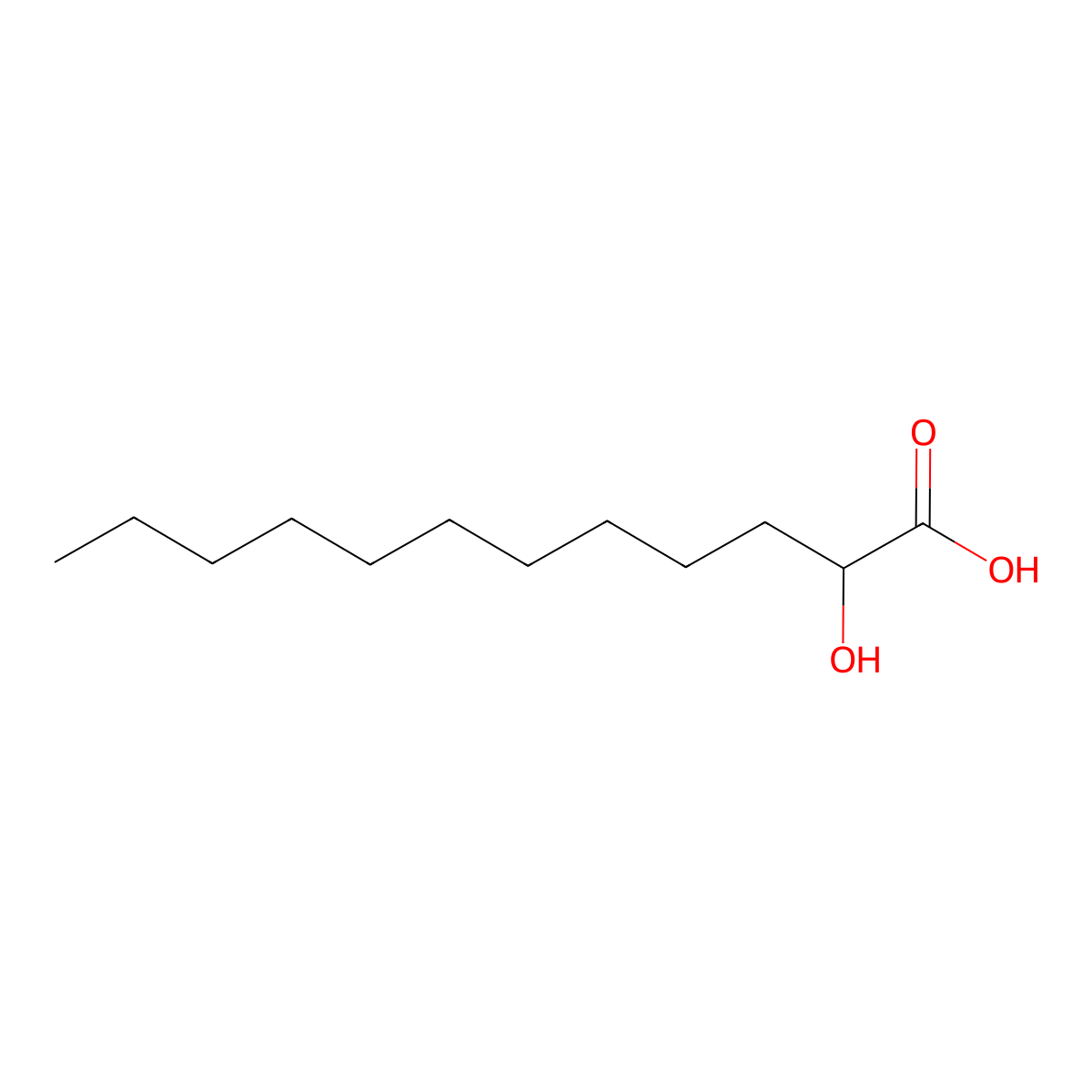 Hydroxylauric Acid molecular structure, CAS 2984-55-6