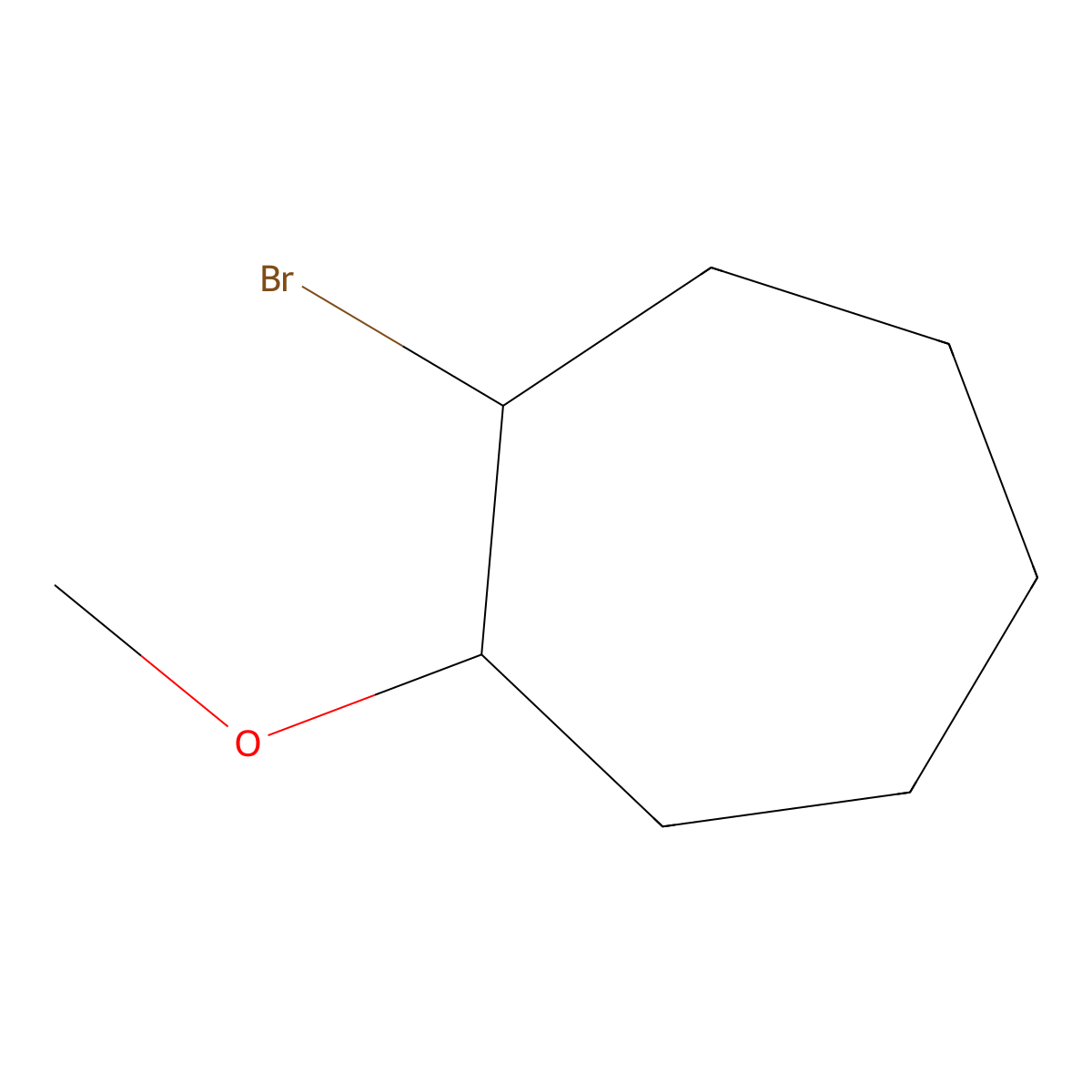 1-Bromo-2-methoxycycloheptane molecular structure, CAS 29840-08-2