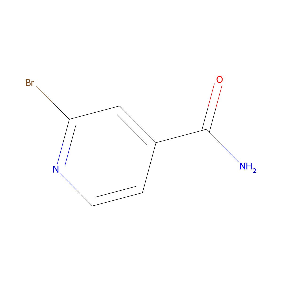 2-Bromoisonicotinamide molecular structure, CAS 29840-73-1