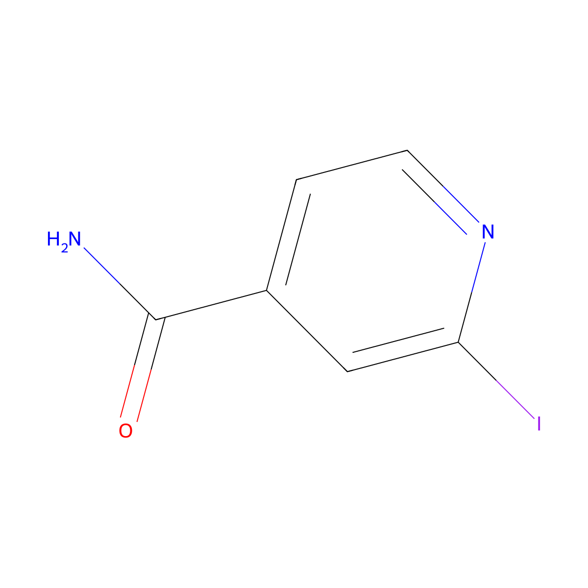 2-Iodoisonicotinamide molecular structure, CAS 29840-76-4