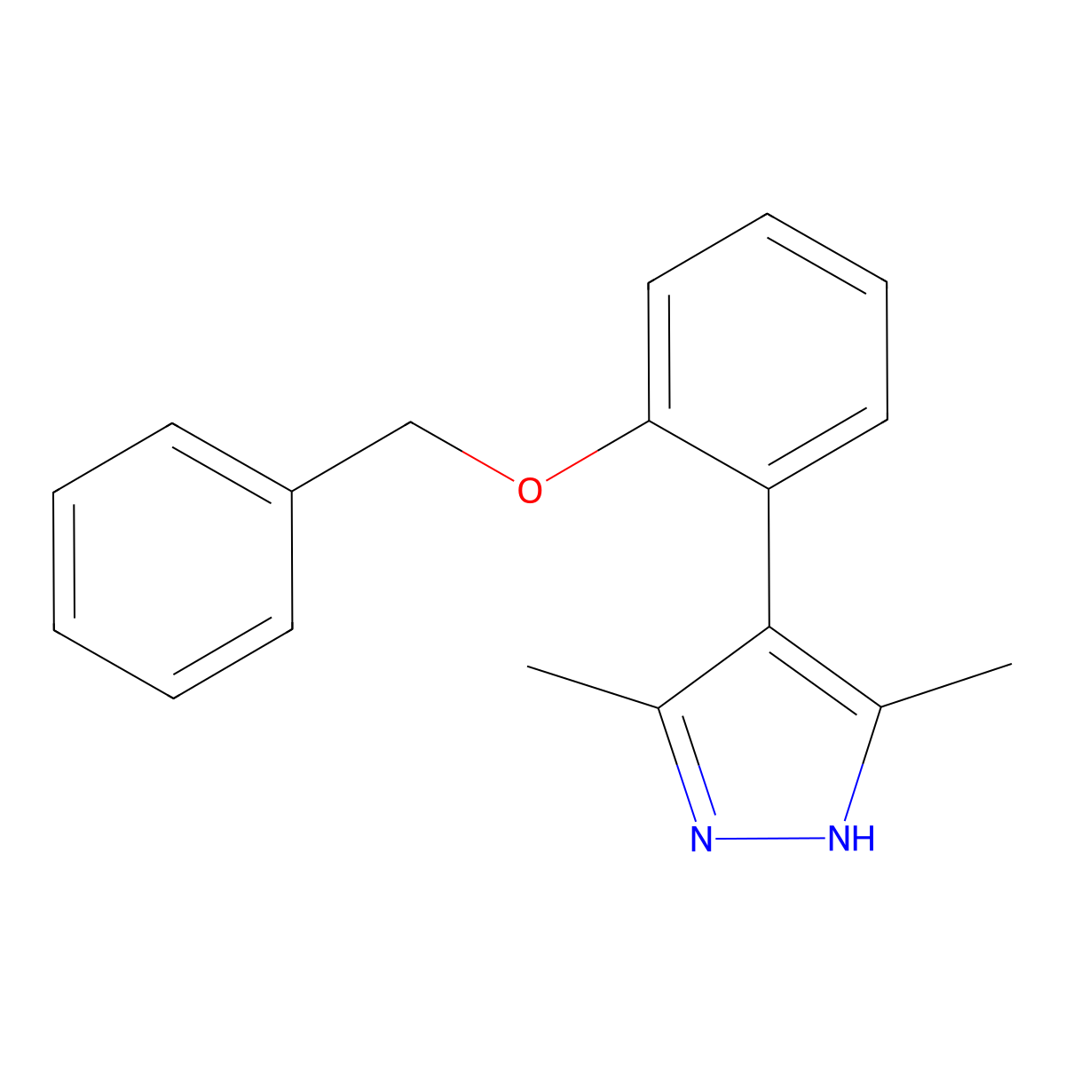 4-(2-(Benzyloxy)phenyl)-3,5-dimethyl-1H-pyrazole molecular structure, CAS 2984171-66-4