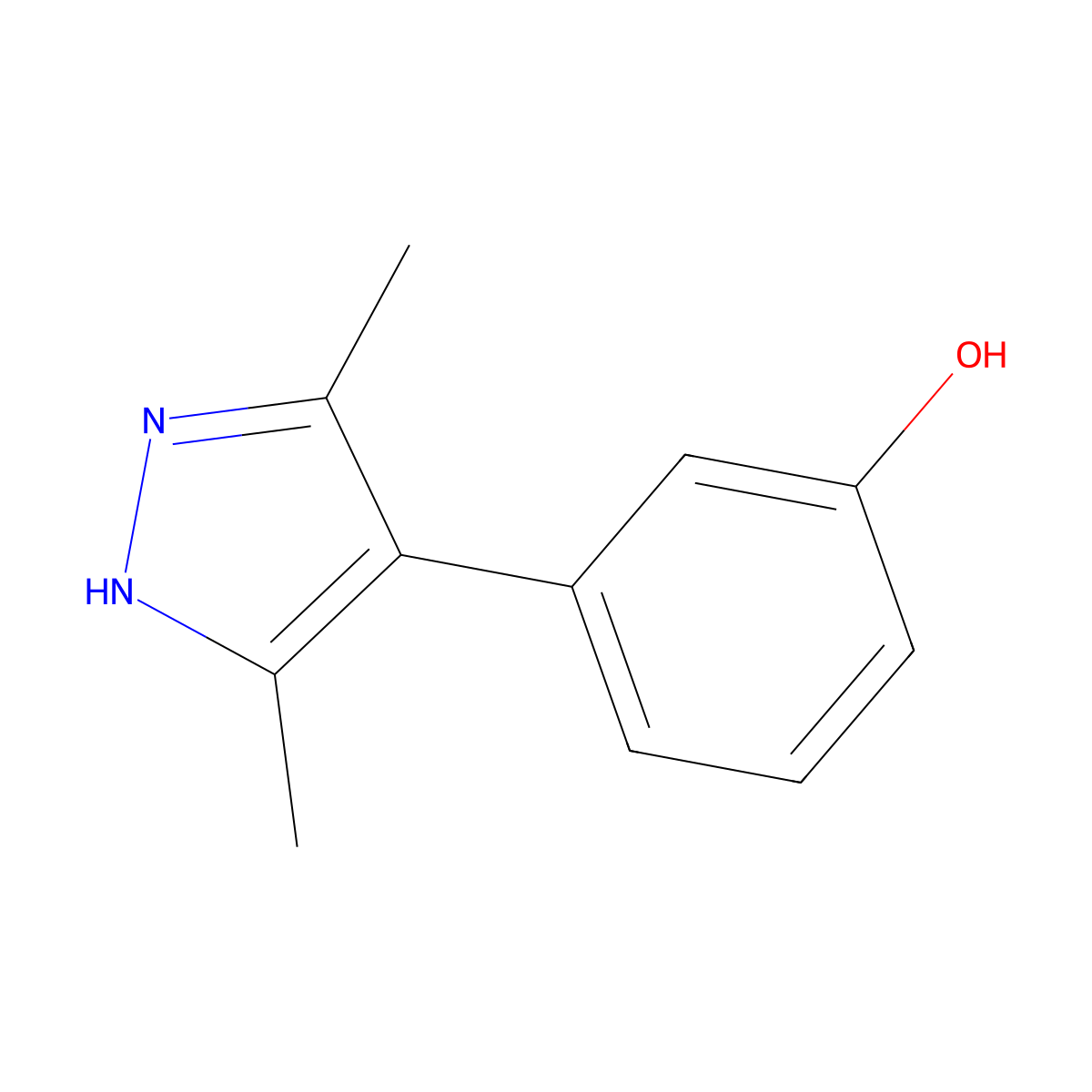 3-(3,5-Dimethyl-1H-pyrazol-4-yl)phenol molecular structure, CAS 2984229-94-7