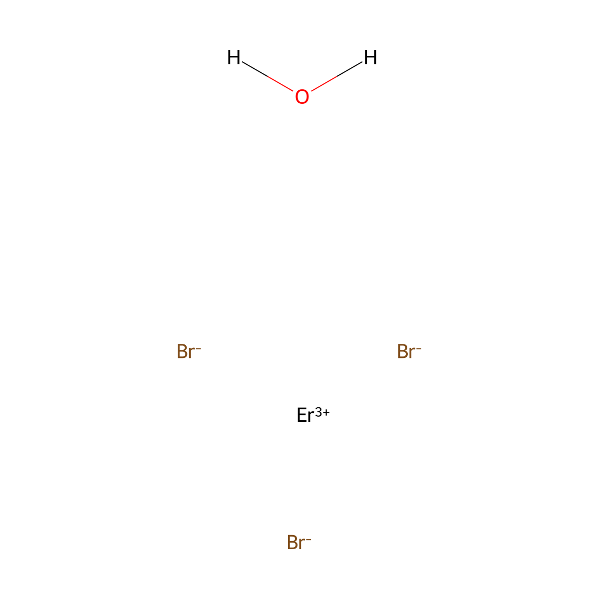 Erbium(III) bromide hydrate molecular structure, CAS 29843-93-4