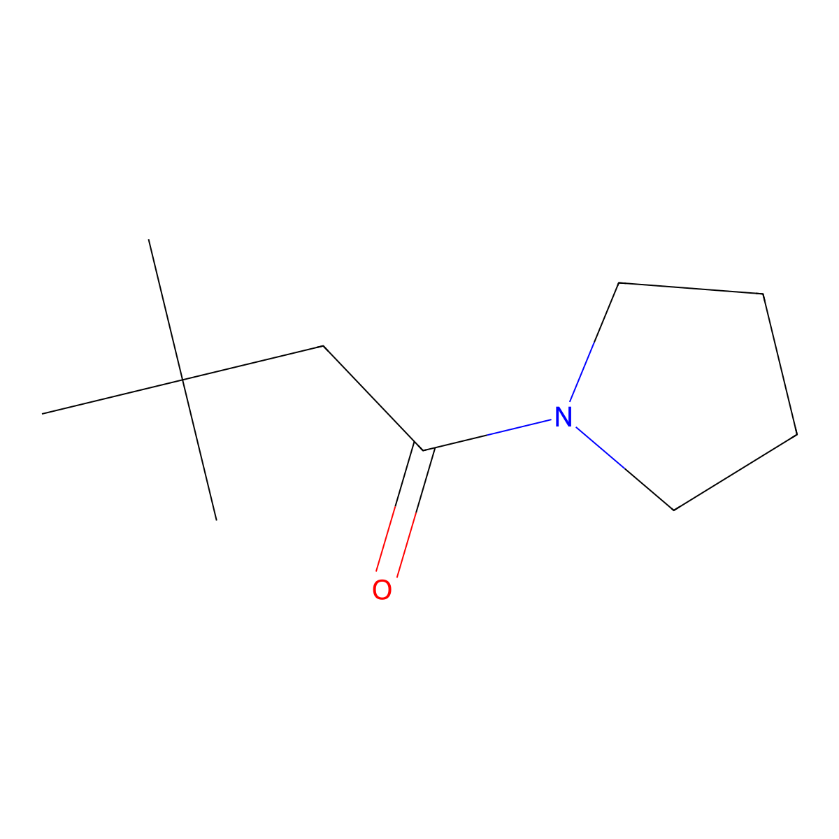 3,3-Dimethyl-1-(pyrrolidin-1-yl)butan-1-one molecular structure, CAS 29846-83-1