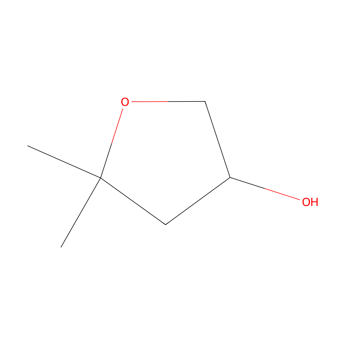 5,5-Dimethyloxolan-3-ol molecular structure, CAS 29848-46-2