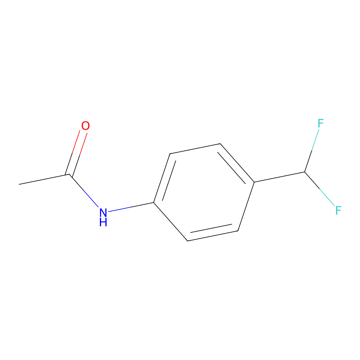 N-[4-(Difluoromethyl)phenyl]acetamide molecular structure, CAS 29848-60-0