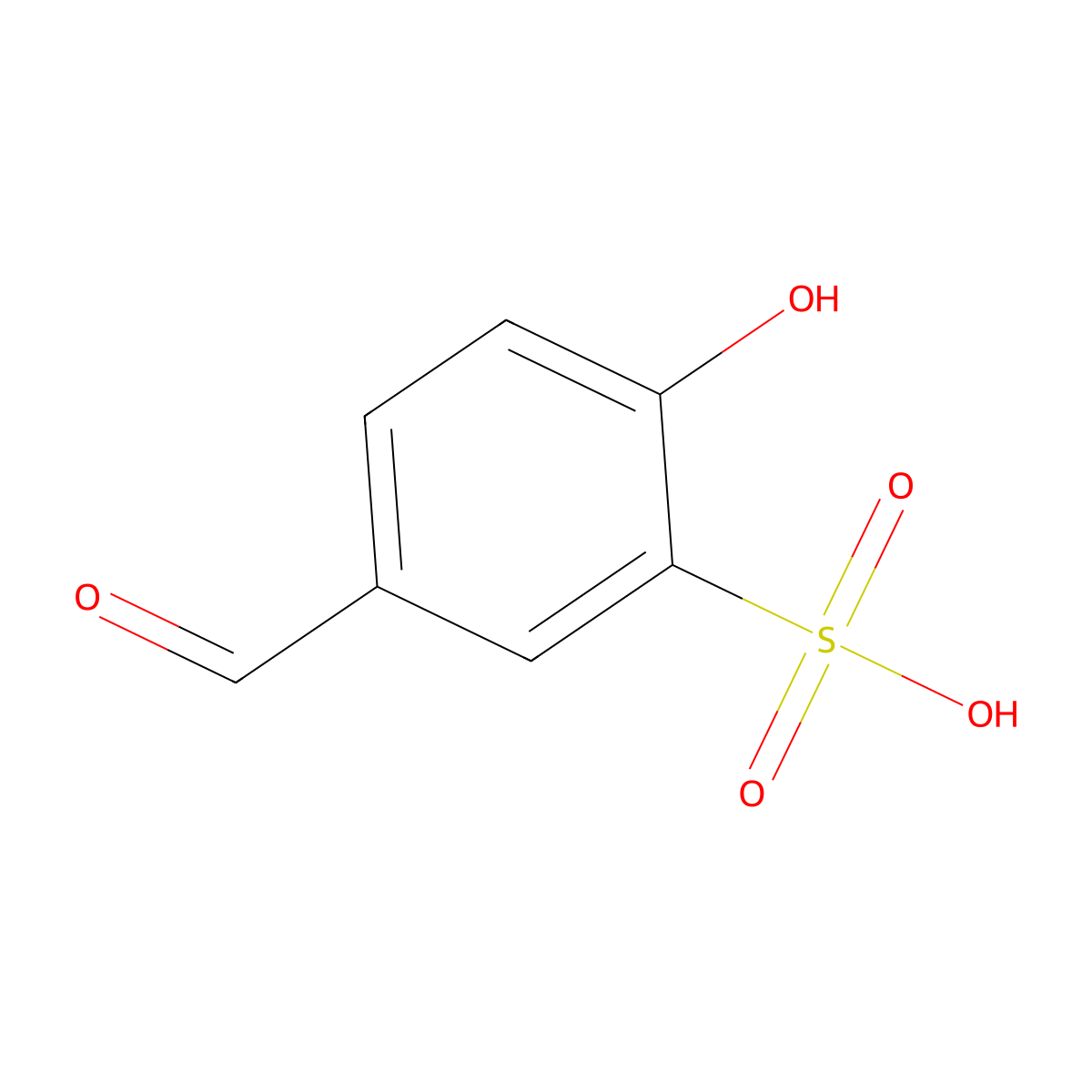 5-Formyl-2-hydroxybenzenesulfonic acid molecular structure, CAS 29848-93-9