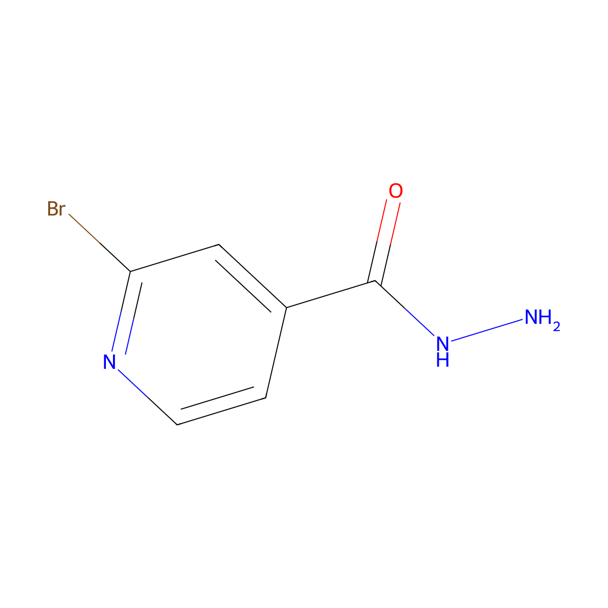 2-Bromoisonicotinohydrazide molecular structure, CAS 29849-15-8