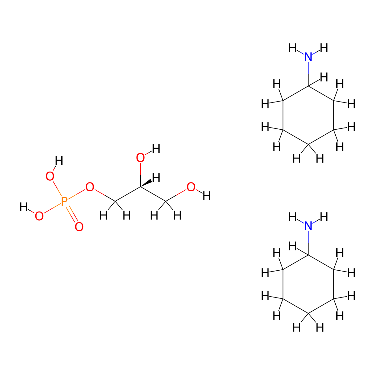 sn-Glycerol 3-phosphate bis(cyclohexylammonium) salt molecular structure, CAS 29849-82-9