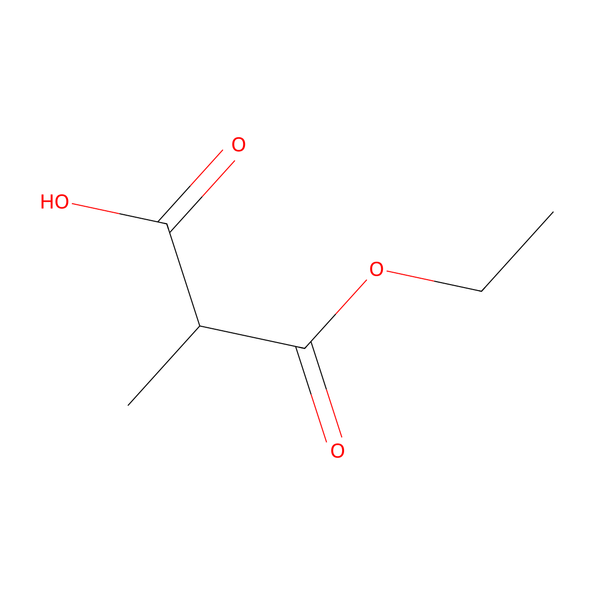 2-Methyl-malonic acid monoethyl ester molecular structure, CAS 2985-33-3