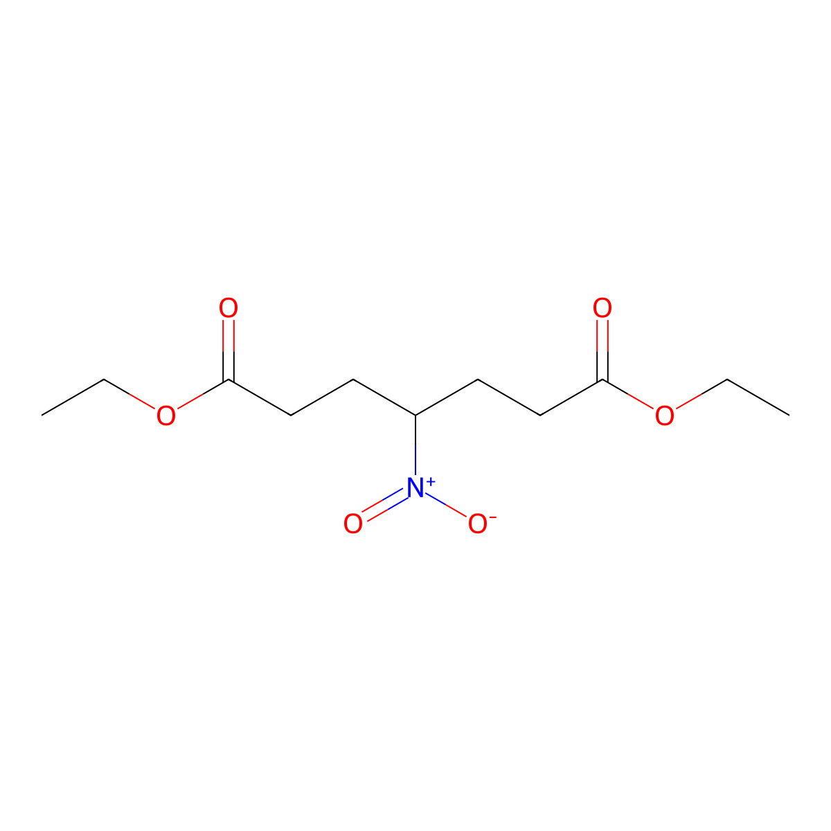 Heptanedioic acid, 4-nitro-, diethyl ester molecular structure, CAS 2985-49-1