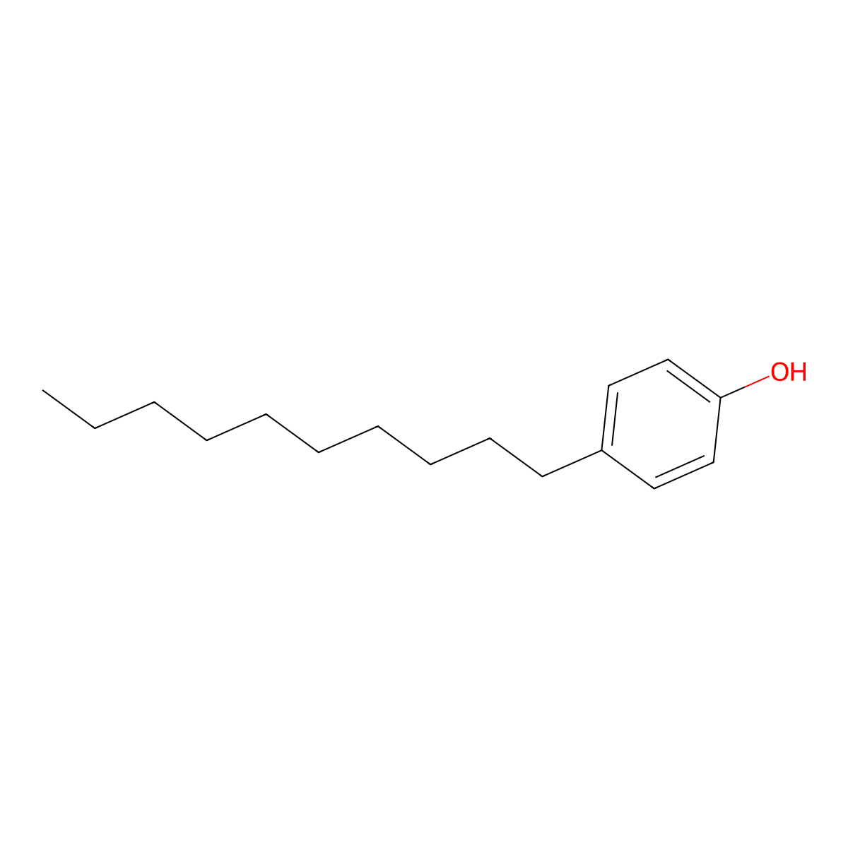 4-Decylphenol molecular structure, CAS 2985-57-1