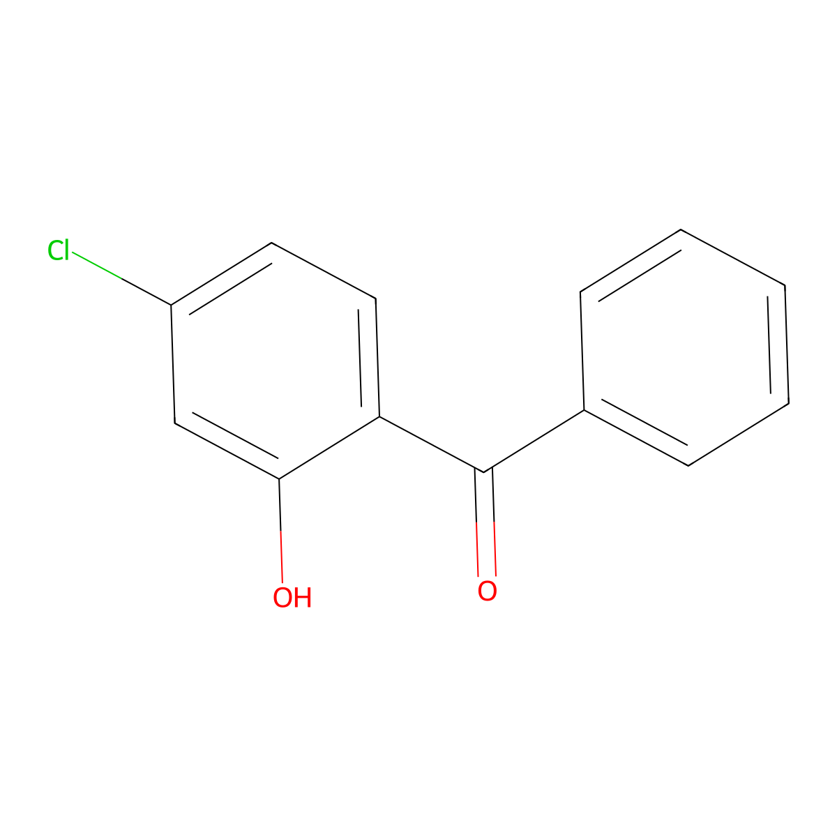2-Benzoyl-5-chlorophenol molecular structure, CAS 2985-80-0