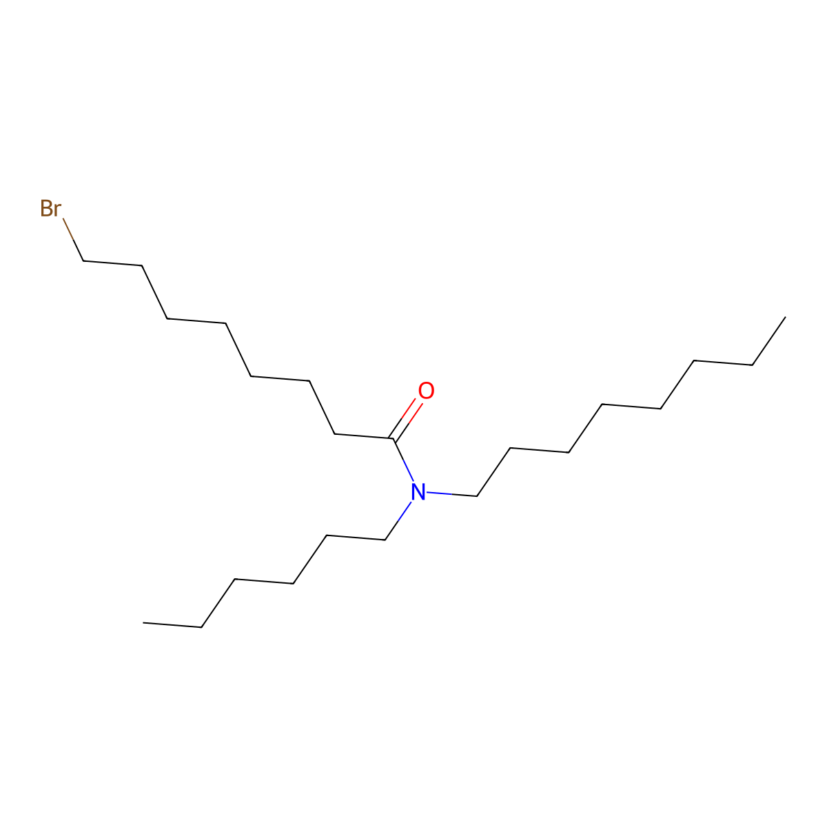 8-bromo-N-hexyl-N-octyloctanamide molecular structure, CAS 2985009-54-7