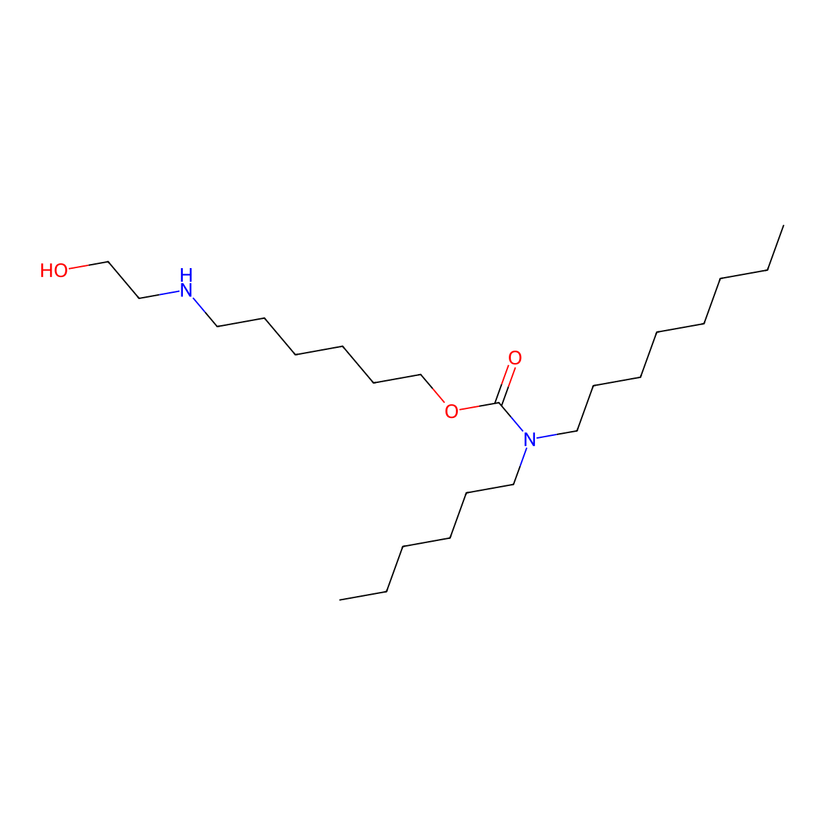6-(2-Hydroxyethylamino)hexyl hexyloctylcarbamate molecular structure, CAS 2985009-56-9