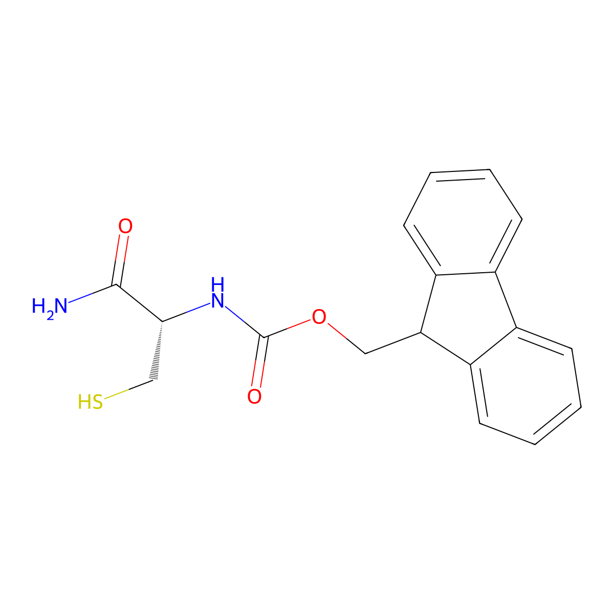 Fmoc-D-cys-NH2 molecular structure, CAS 2985073-62-7