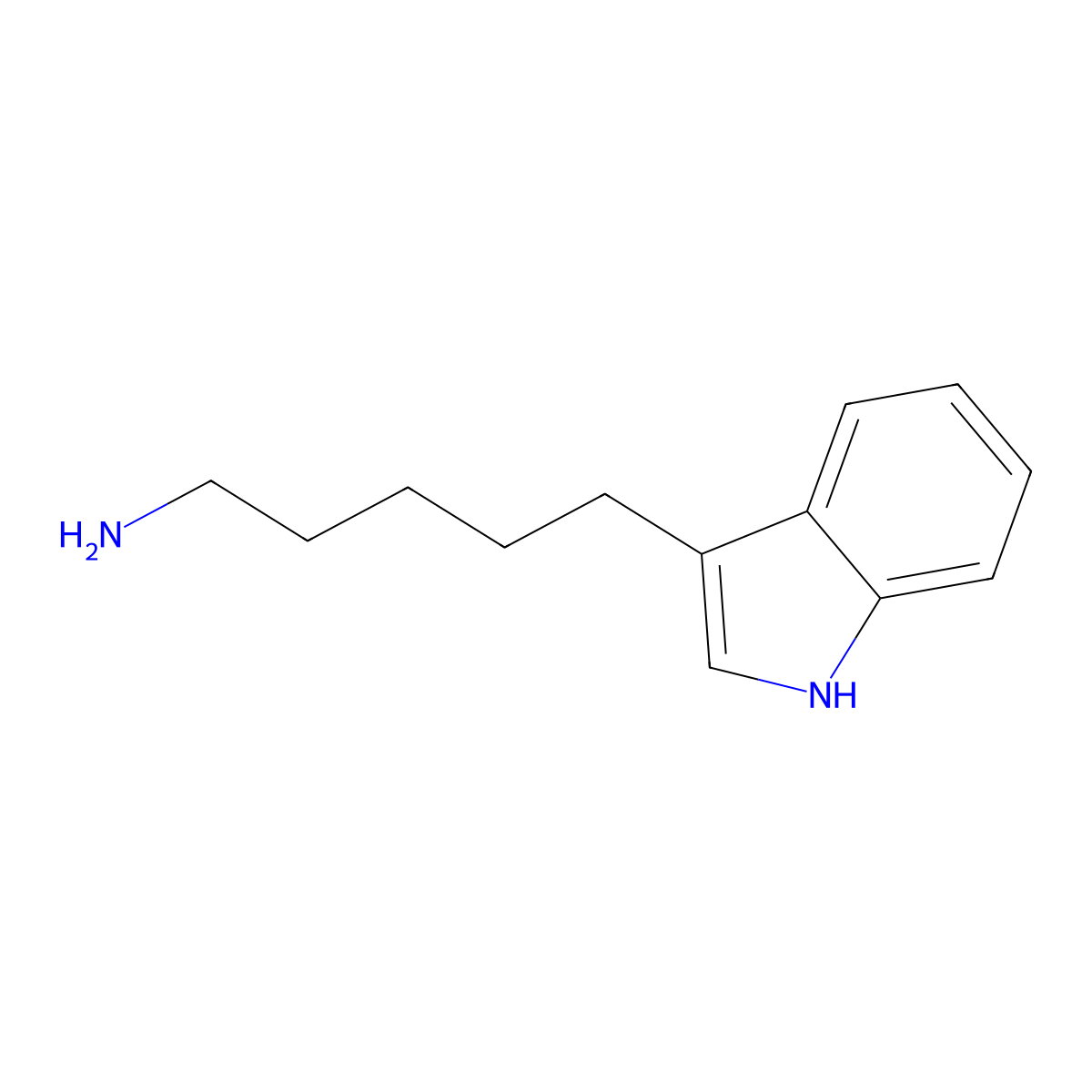 5-(1H-indol-3-yl)pentan-1-amine molecular structure, CAS 29852-46-8