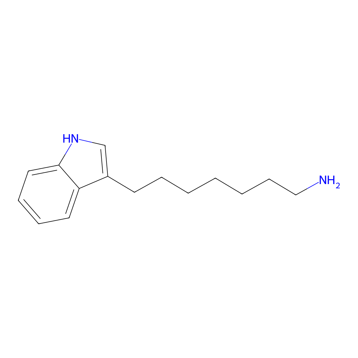 Indolylheptylamine molecular structure, CAS 29852-47-9