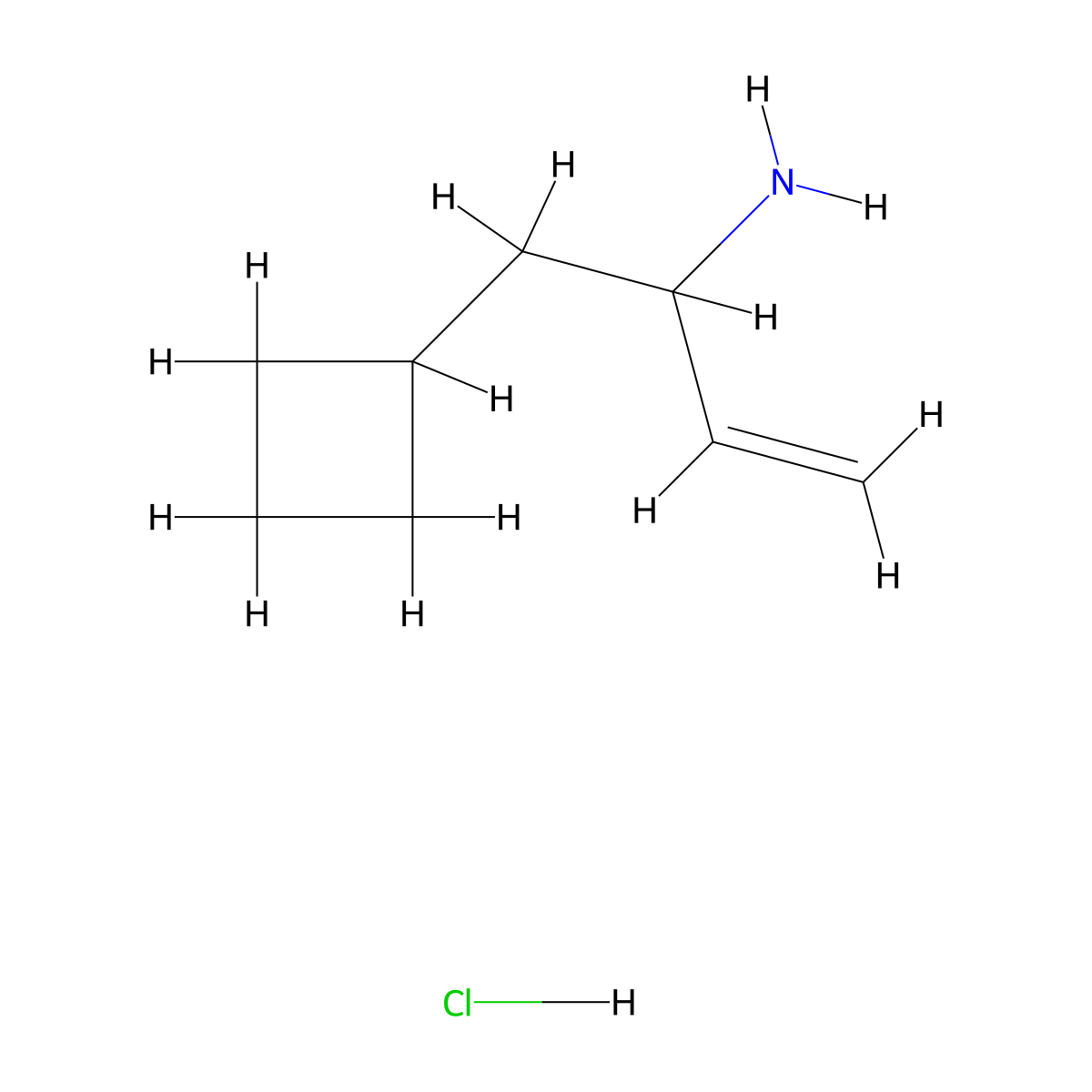 1-Cyclobutylbut-3-en-2-amine hydrochloride molecular structure, CAS 2985482-72-0
