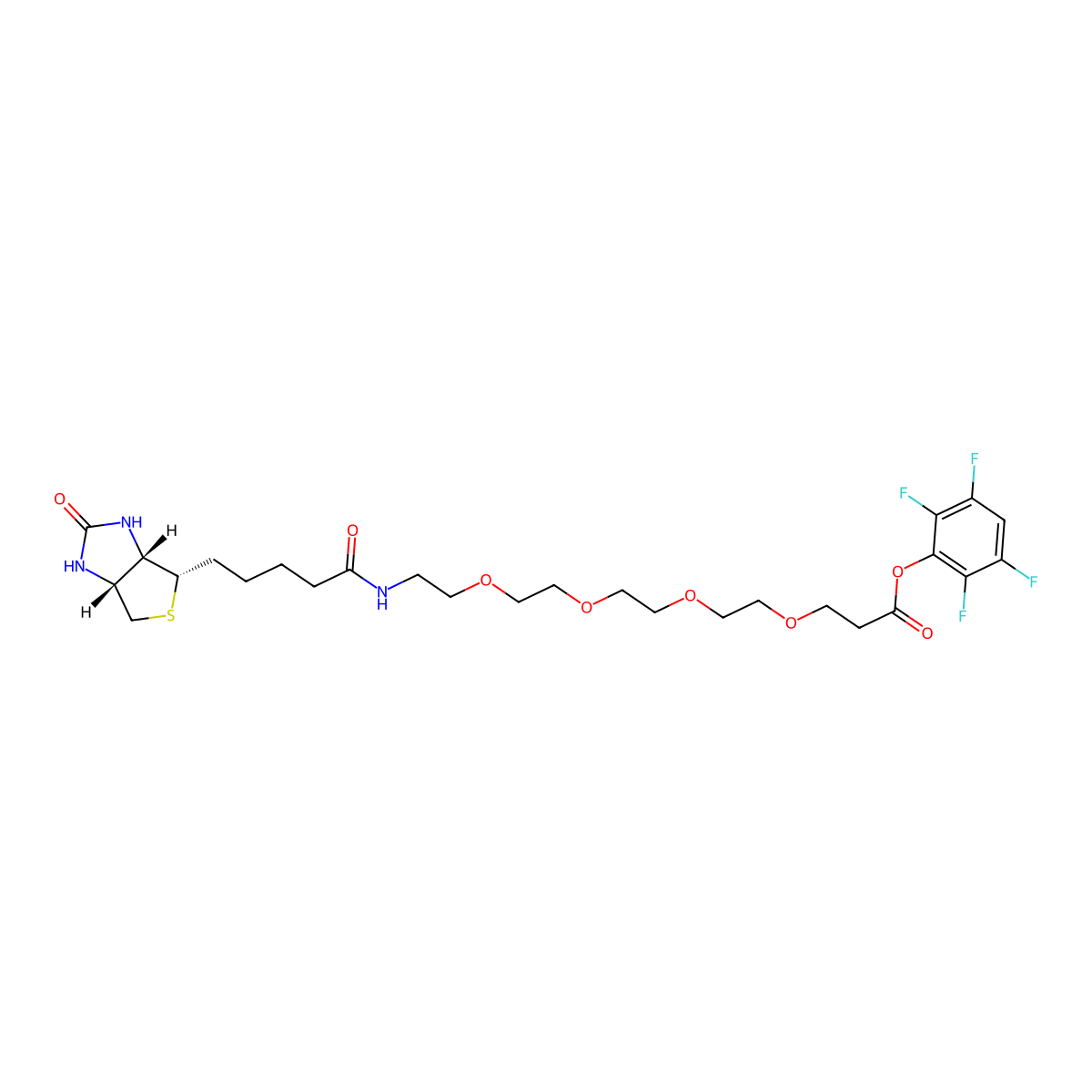 Biotin-PEG4-TFP ester molecular structure, CAS 2985664-57-9