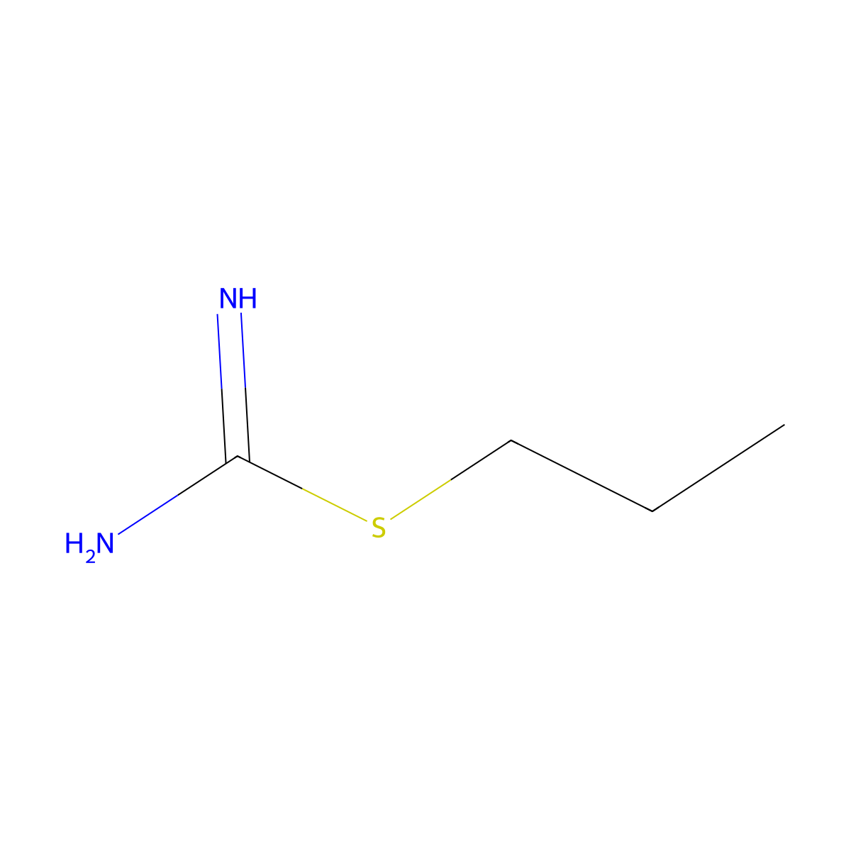 Propyl carbamimidothioate molecular structure, CAS 2986-21-2