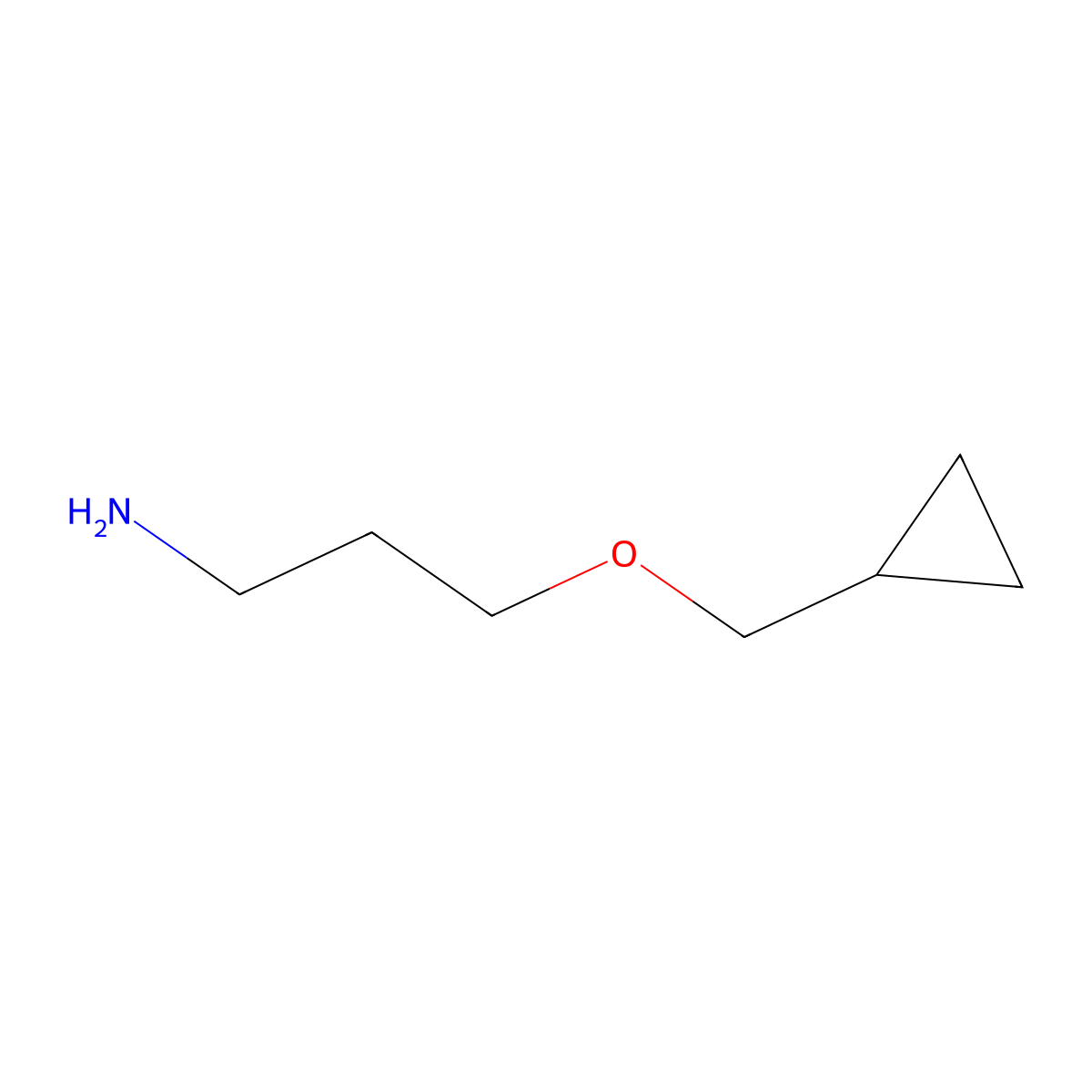 3-(Cyclopropylmethoxy)propan-1-amine molecular structure, CAS 2986-60-9
