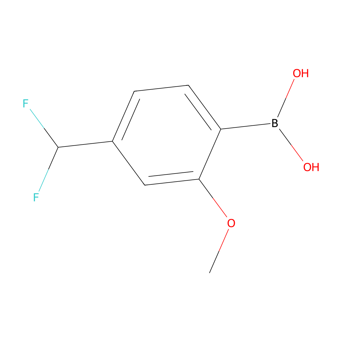 (4-(Difluoromethyl)-2-methoxyphenyl)boronic acid molecular structure, CAS 2986349-14-6