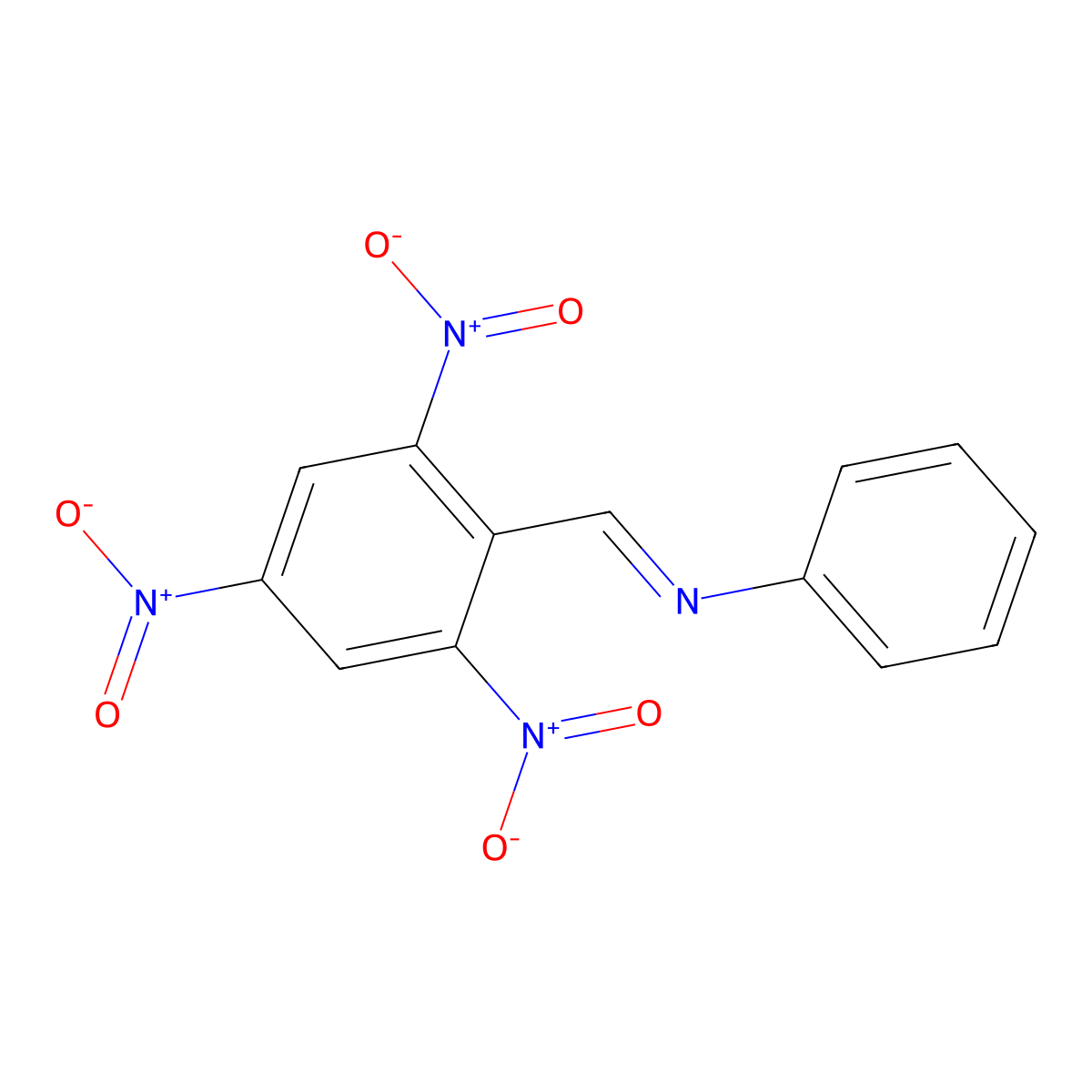 N-(2,4,6-Trinitrobenzylidene)aniline molecular structure, CAS 29865-45-0