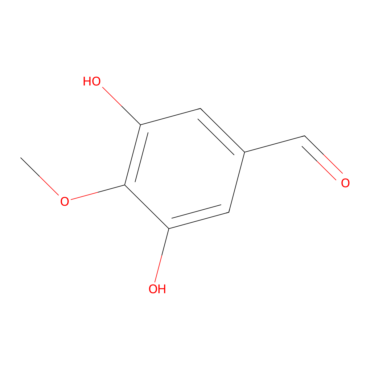 3,5-Dihydroxy-4-Methoxybenzaldehyde molecular structure, CAS 29865-85-8