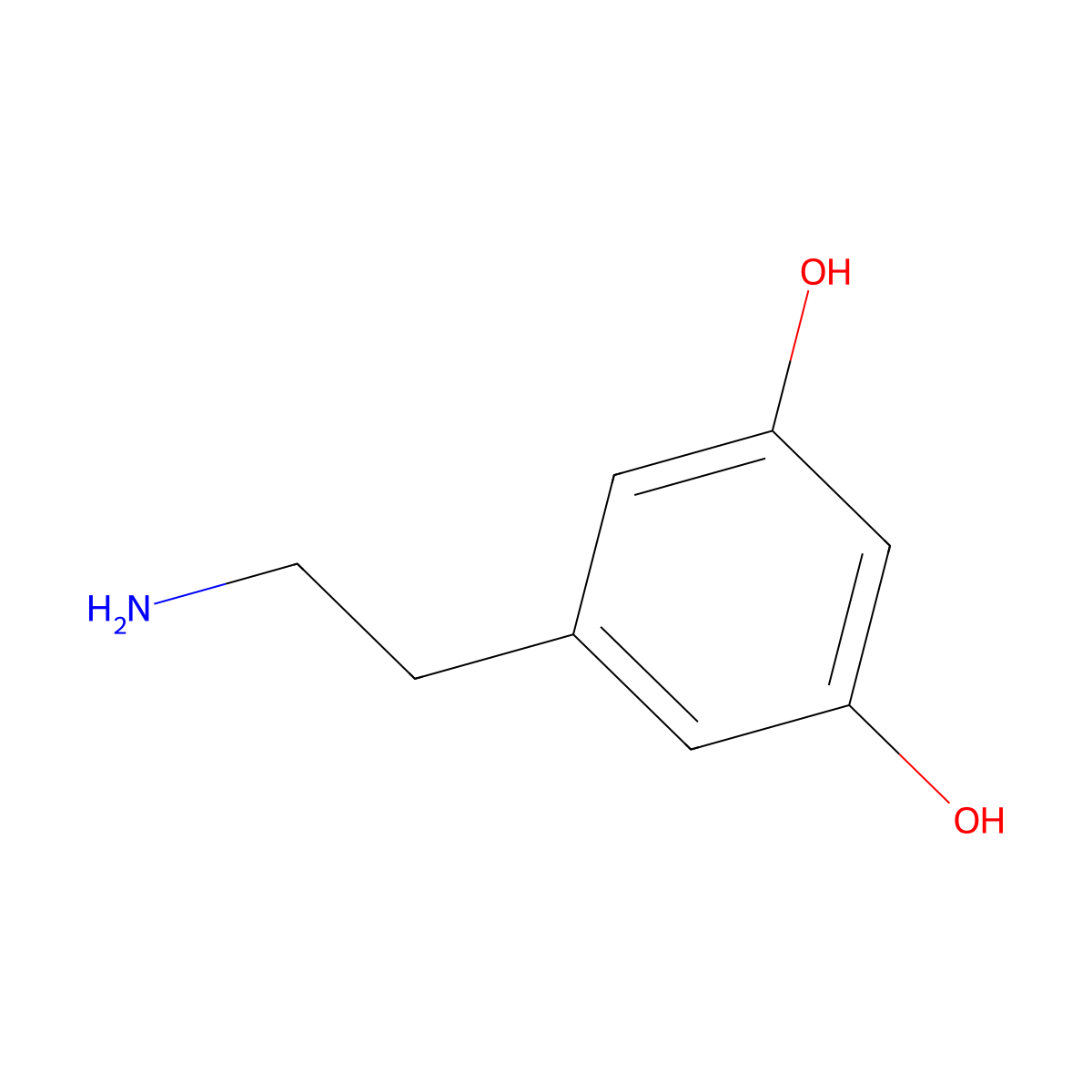 5-(2-Aminoethyl)benzene-1,3-diol molecular structure, CAS 29866-11-3