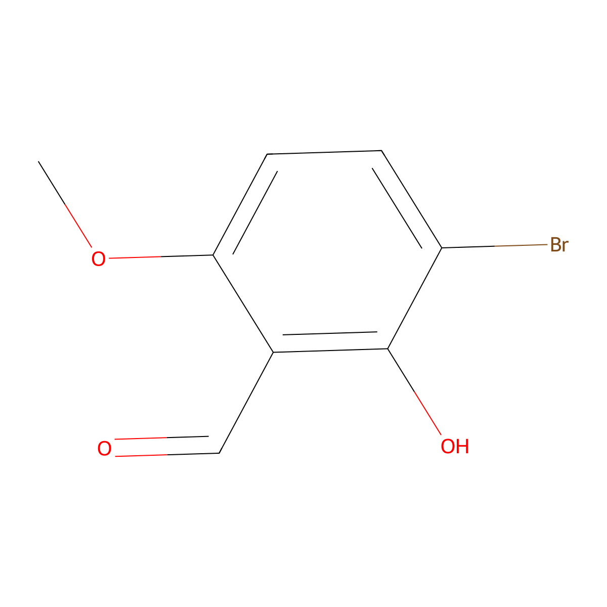 3-Bromo-2-hydroxy-6-methoxybenzaldehyde molecular structure, CAS 29866-53-3