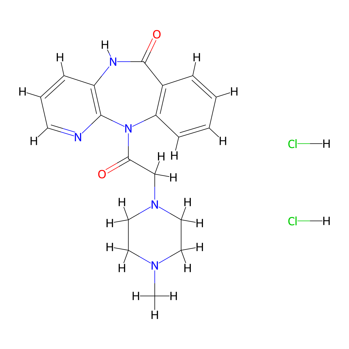 Pirenzepine Hydrochloride molecular structure, CAS 29868-97-1