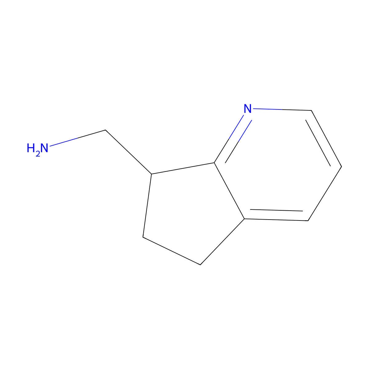 {5H,6H,7H-cyclopenta[b]pyridin-7-yl}methanamine molecular structure, CAS 298680-96-3