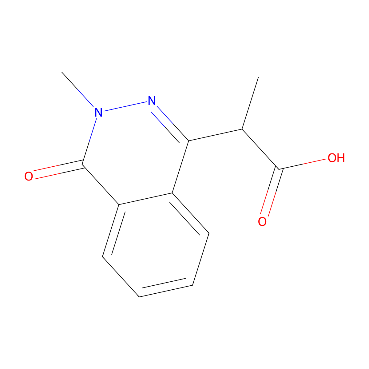 2-(3-Methyl-4-oxo-3,4-dihydrophthalazin-1-yl)propanoic acid molecular structure, CAS 298682-21-0