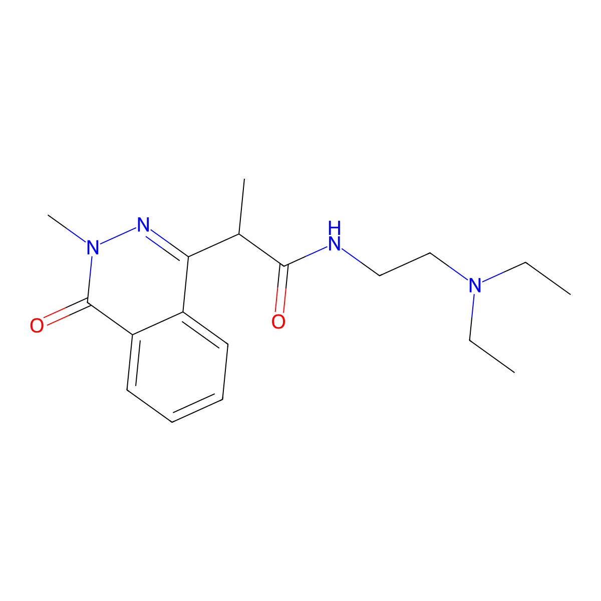 N-(2-Diethylamino-ethyl)-2-(3-methyl-4-oxo-3,4-dihydro-phthalazin-1-yl)-propionamide molecular structure, CAS 298682-22-1