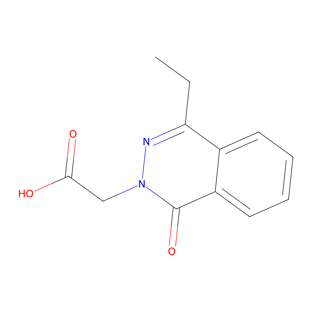 (4-Ethyl-1-oxo-1H-phthalazin-2-yl)-acetic acid molecular structure, CAS 298682-27-6