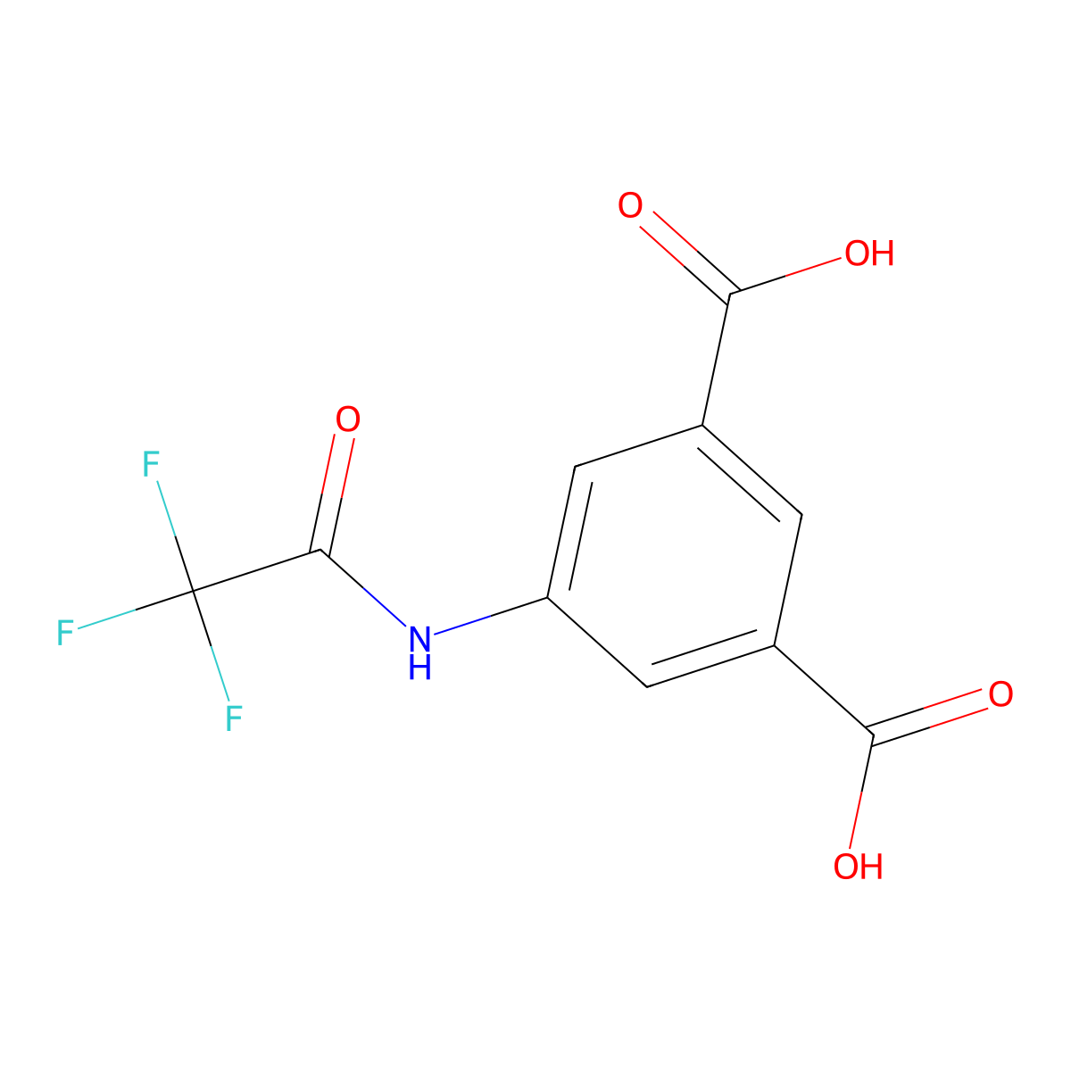 5-(2,2,2-Trifluoroacetamido)isophthalic acid molecular structure, CAS 298682-46-9
