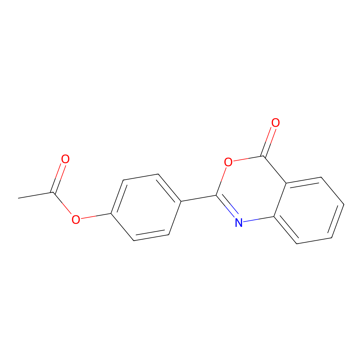 4-(4-oxo-4H-3,1-benzoxazin-2-yl)phenyl acetate molecular structure, CAS 298682-51-6