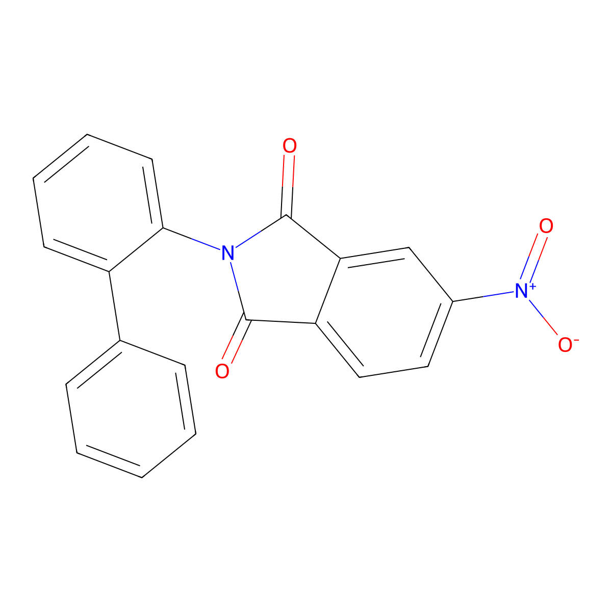 5-Nitro-2-(2-phenylphenyl)isoindole-1,3-dione molecular structure, CAS 298682-64-1
