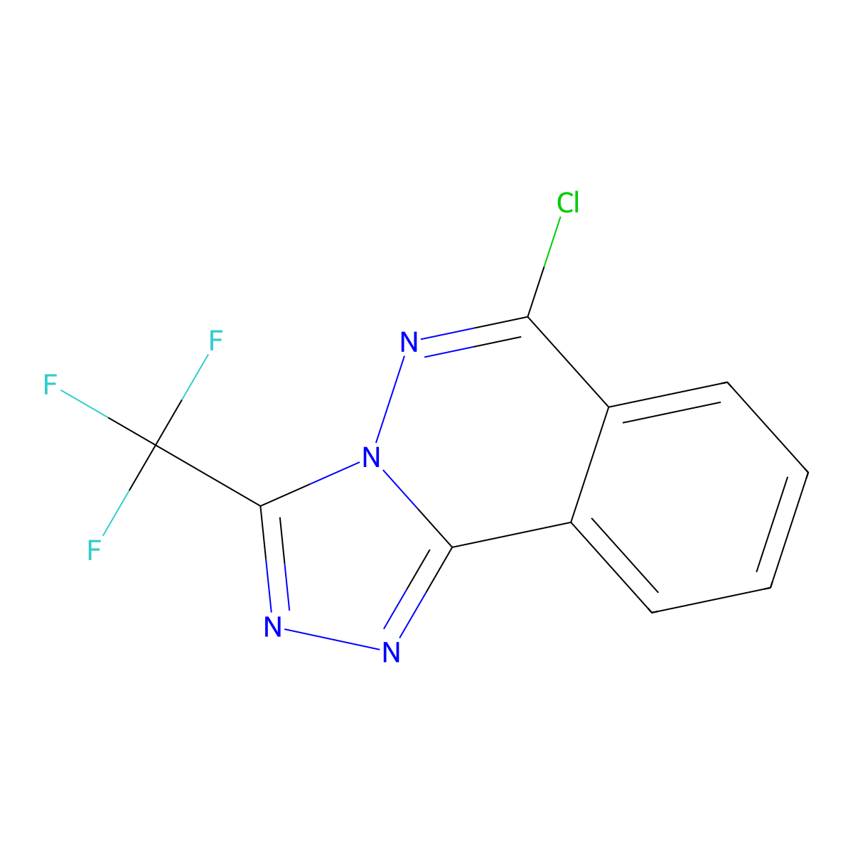 6-Chloro-3-trifluoromethyl-[1,2,4]triazolo[3,4-a]phthalazine molecular structure, CAS 298684-59-0