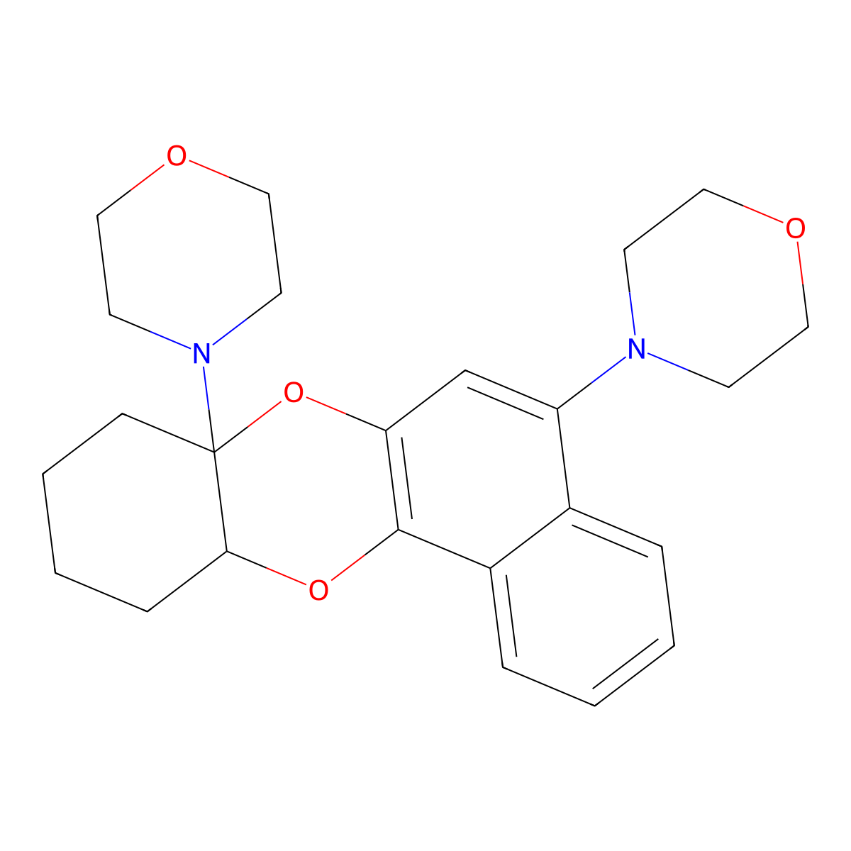 4-(7a-morpholin-4-yl-9,10,11,11a-tetrahydro-8H-benzo[a]oxanthren-5-yl)morpholine molecular structure, CAS 298685-86-6