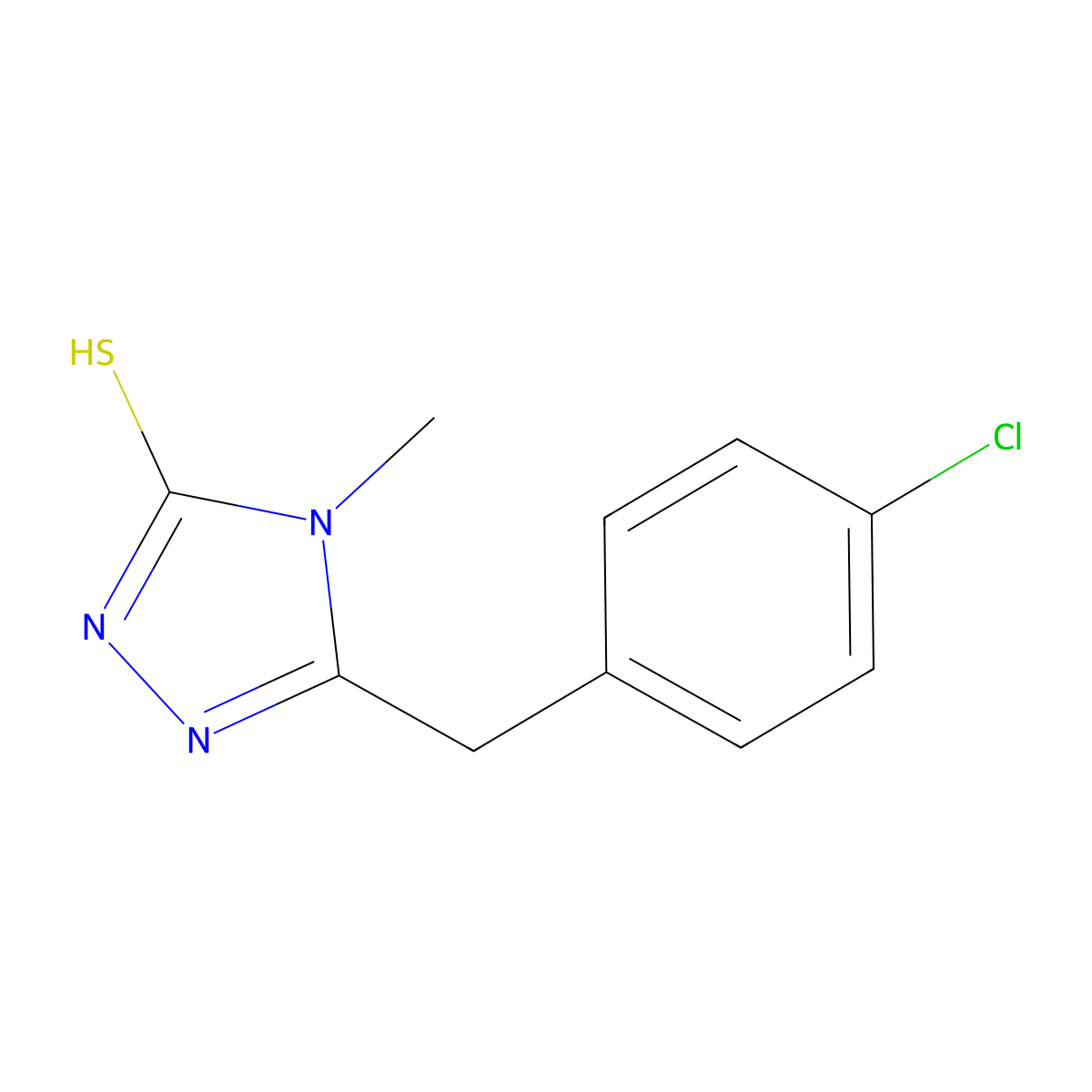 5-(4-chlorobenzyl)-4-methyl-4H-1,2,4-triazole-3-thiol molecular structure, CAS 298686-92-7