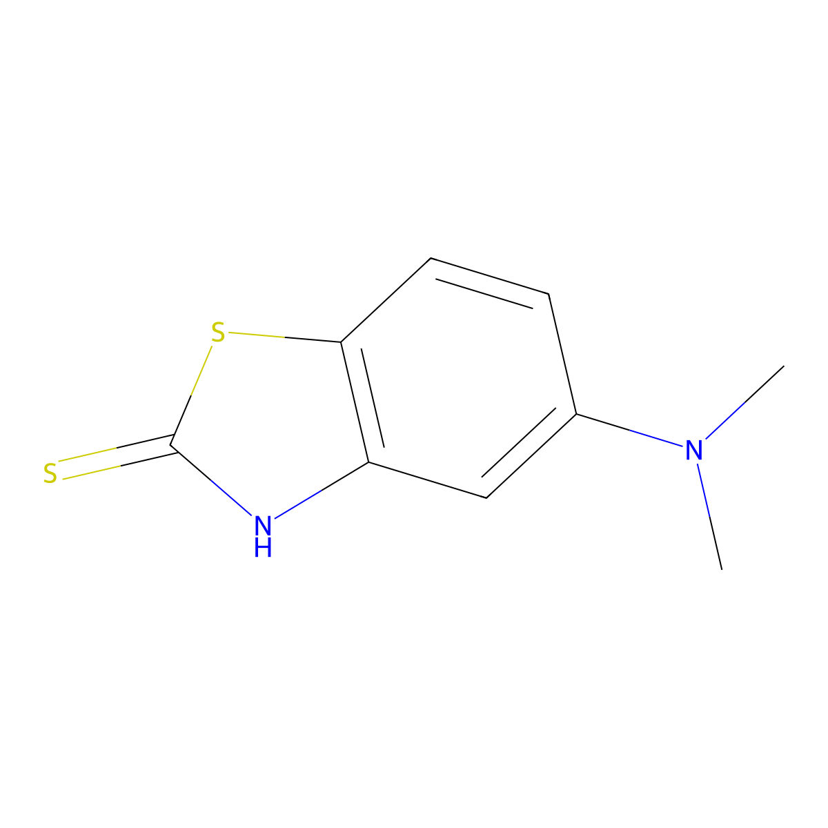 5-(Dimethylamino)benzo[d]thiazole-2(3H)-thione molecular structure, CAS 298687-01-1