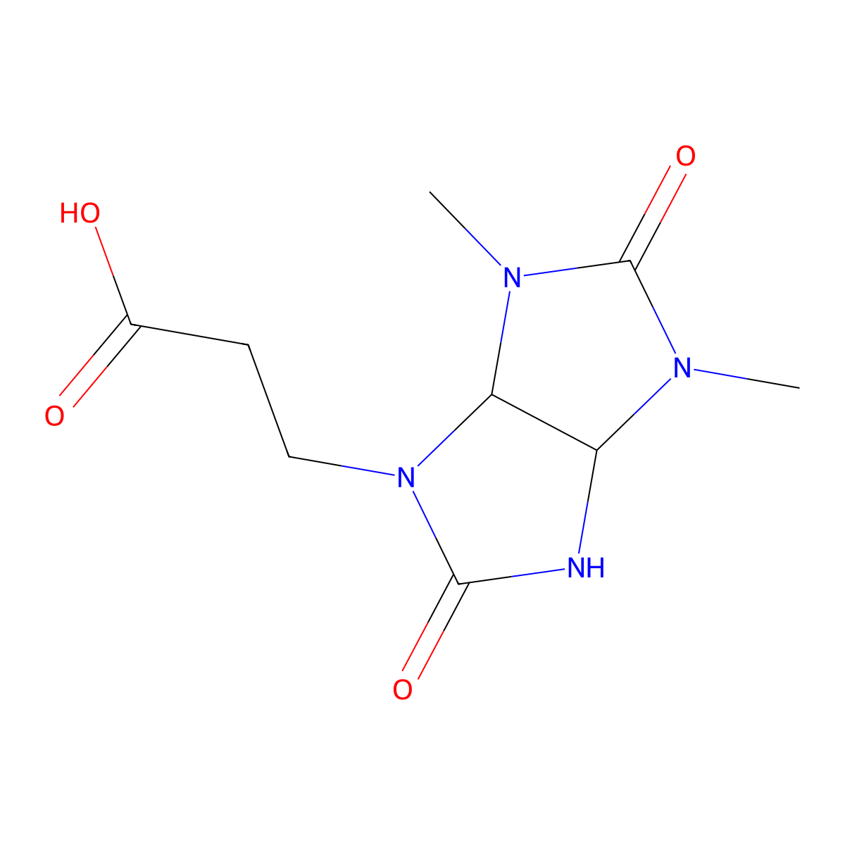 3-(4,6-Dimethyl-2,5-dioxohexahydroimidazo[4,5-d]imidazol-1(2H)-yl)propanoic acid molecular structure, CAS 298687-82-8